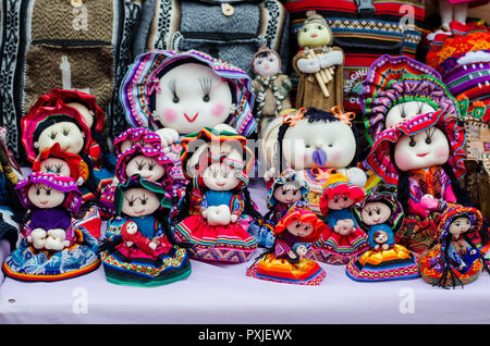 Dolls at Chicheros street market Stock Photo