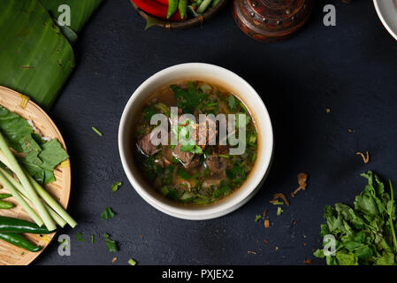 sup tulang or bone soup, popular traditional malay dish Stock Photo