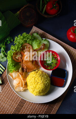 traditional malay chicken rice Stock Photo