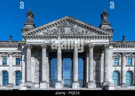 Main facade Reichstag building, Berlin, Germany Stock Photo