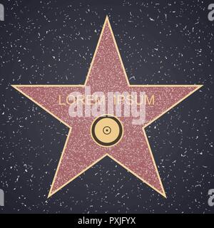 Hollywood Walk Of Fame. star blank template on transparent background ...