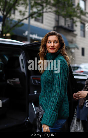 New York, USA. 22nd October, 2018. The Brazilian model Gisele Bündchen is seen in New York, in the United States, on Monday, 22. (Photo: Vanessa Carvalho / Brazil Photo Press) Credit: Brazil Photo Press/Alamy Live News Stock Photo