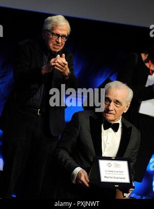 Rome, Italy. 22nd October, 2018. Rome Film Festival, Rome, Italy. * NO WEB * NO QUITIDIANS * of the Career Award Cinema to Martin Scorsese. In the picture: Martin Scorsese and Paolo Taviani Credit: Independent Photo Agency Srl/Alamy Live News Stock Photo