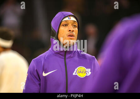 Los Angeles, CA, USA. 22nd Oct, 2018. Los Angeles Lakers forward Michael Beasley #11 before the San Antonio Spurs vs Los Angeles Lakers at Staples Center on October 22, 2018. (Photo by Jevone Moore) Credit: csm/Alamy Live News Stock Photo