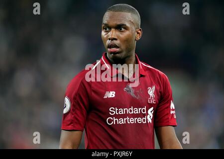 DANIEL STURRIDGE LIVERPOOL FC HUDDERSFIELD TOWN FC V LIVERPOOL FC, PREMIER LEAGUE JOHN SMITH'S STADIUM, HUDDERSFIELD, ENGLAND 20 October 2018 GBD12892 STRICTLY EDITORIAL USE ONLY. If The Player/Players Depicted In This Image Is/Are Playing For An English Club Or The England National Team. Then This Image May Only Be Used For Editorial Purposes. No Commercial Use. The Following Usages Are Also Restricted EVEN IF IN AN EDITORIAL CONTEXT: Use in conjuction with, or part of, any unauthorized audio, video, data, fixture lists, club/league logos, Betting, Games or any 'live' serv Stock Photo