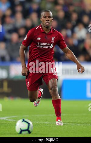 DANIEL STURRIDGE  LIVERPOOL FC  HUDDERSFIELD TOWN FC V LIVERPOOL FC, PREMIER LEAGUE  JOHN SMITH'S STADIUM, HUDDERSFIELD , ENGLAND  20 October 2018  GBD12856      STRICTLY EDITORIAL USE ONLY.   If The Player/Players Depicted In This Image Is/Are Playing For An English Club Or The England National Team.   Then This Image May Only Be Used For Editorial Purposes. No Commercial Use.    The Following Usages Are Also Restricted EVEN IF IN AN EDITORIAL CONTEXT:   Use in conjuction with, or part of, any unauthorized audio, video, data, fixture lists, club/league logos, Betting, Games or any 'live' serv Stock Photo