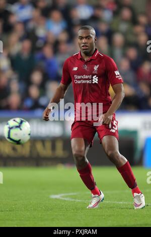 DANIEL STURRIDGE  LIVERPOOL FC  HUDDERSFIELD TOWN FC V LIVERPOOL FC, PREMIER LEAGUE  JOHN SMITH'S STADIUM, HUDDERSFIELD , ENGLAND  20 October 2018  GBD12858      STRICTLY EDITORIAL USE ONLY.   If The Player/Players Depicted In This Image Is/Are Playing For An English Club Or The England National Team.   Then This Image May Only Be Used For Editorial Purposes. No Commercial Use.    The Following Usages Are Also Restricted EVEN IF IN AN EDITORIAL CONTEXT:   Use in conjuction with, or part of, any unauthorized audio, video, data, fixture lists, club/league logos, Betting, Games or any 'live' serv Stock Photo