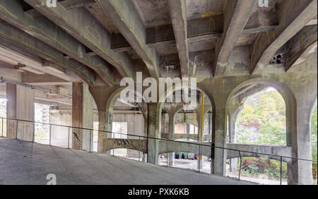 Under the bridge Danviksbron in southern Stockholm, Sweden Stock Photo