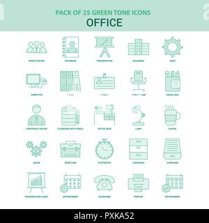 25 Green Office Icon set Stock Vector Image & Art - Alamy
