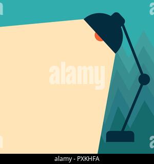 Flat design business Vector Illustration Empty template Layout for invitation greeting card promotion poster voucher. Table Pendant Lampshade Adjustab Stock Vector