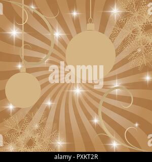 Happy christmas retro greeting card illustration. EPS 10 vector, cleanly built with no open shapes or strokes. Grouped and ordered in layers for easy  Stock Vector