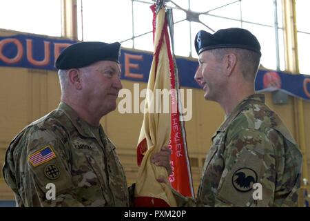 Maj. Gen Les J. Carroll passes the 377th Theater Sustainment Command ...