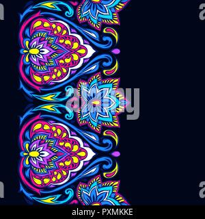 Indian ethnic seamless pattern. Stock Vector