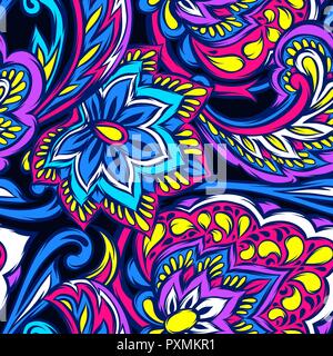 Indian ethnic seamless pattern. Stock Vector
