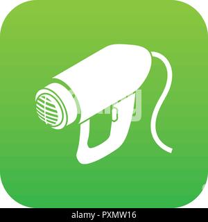 Heat power tool icon green vector Stock Vector