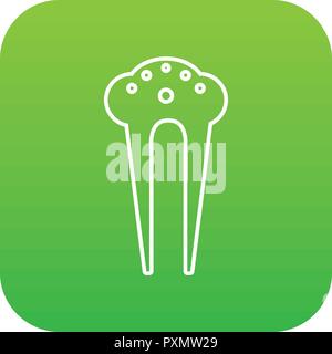 Hair fix clip icon green vector Stock Vector