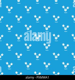 Engine pattern vector seamless blue Stock Vector