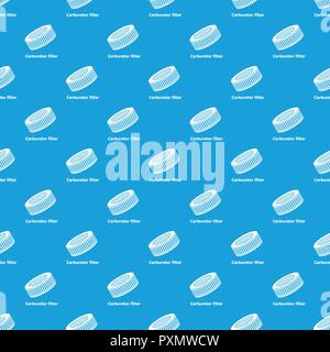 Car air filters pattern vector seamless blue Stock Vector