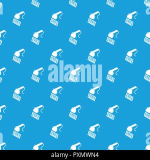 Market code scanner pattern vector seamless blue Stock Vector