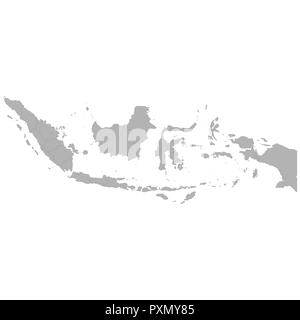 Indonesia provinces Map black and white illustration Stock Vector Image ...