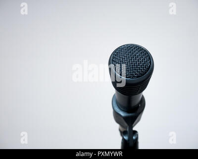 wireless microphone with a black handle on a white background Stock Photo -  Alamy