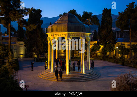The Tomb of Hafez, Persian Poet Mausoleum of Hafez in Shiraz, Iran Stock Photo