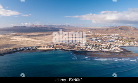 aerial view of Corralejo bay, fuerteventura - canary islands Stock Photo