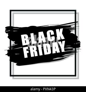 black friday text and border for promotion vector illustration EPS10 Stock Vector