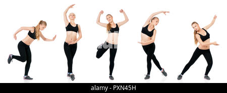 Set of fitness woman Stock Photo