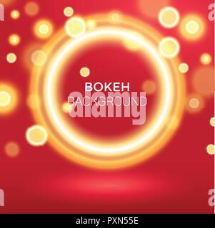Abstract Golden Ring Bokeh Background Vector Illustration Stock Vector