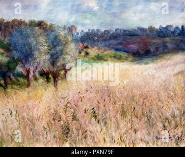 Wheatfield by Pierre Auguste Renoir (1841-1919), oil on canvas, 1879 Stock Photo