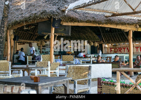 The famous Forty Thieves bar and restaurant with tourists sat by the