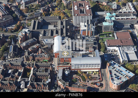 aerial view of Leeds General Infirmary Stock Photo