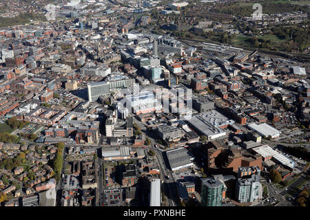 aerial view of Sheffield city centre Stock Photo