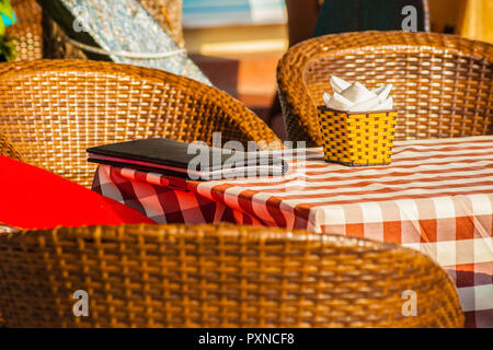 The cozy atmosphere of a small retro cafe Stock Photo