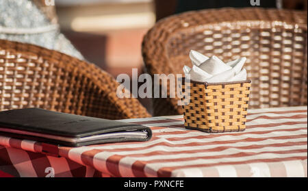 The cozy atmosphere of a small retro cafe Stock Photo