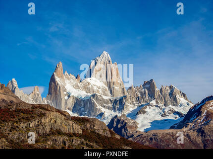 Mount Fitz Roy, Los Glaciares National Park, Santa Cruz Province, Patagonia, Argentina Stock Photo