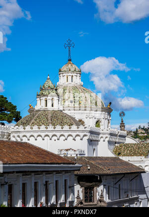 Domes of La Compania Church, Old Town, Quito, Pichincha Province, Ecuador Stock Photo