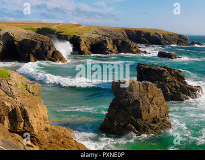 France, Brittany, Morbihan, Quiberon Peninsula, Port Bara Stock Photo