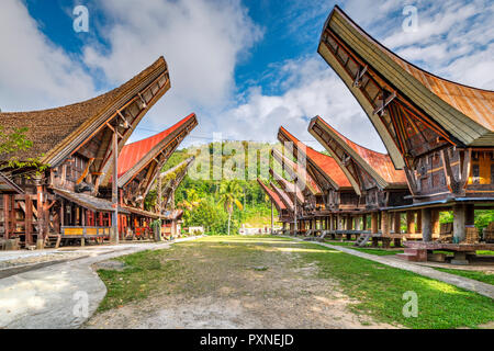 Traditional Toraja village, Rantepao, Tana Toraja, Sulawesi, Indonesia Stock Photo