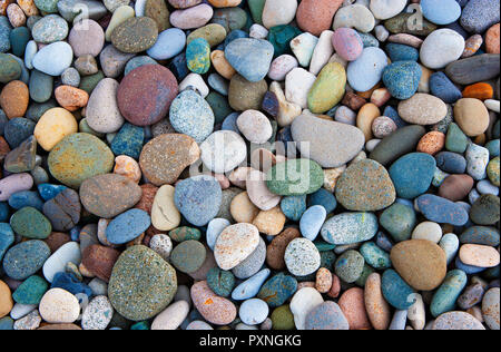 Colorful pebbles, full frame Stock Photo