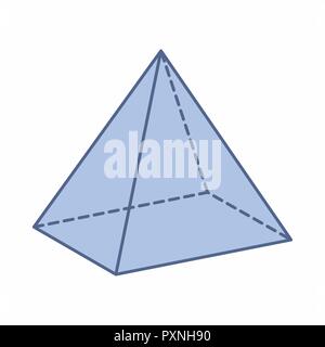 The illustration of an isolated pyramid on white background Stock Vector