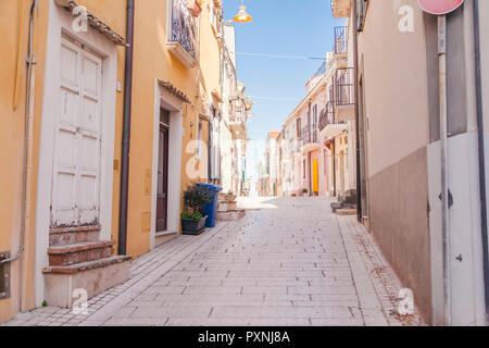 Italy, Molise, Termoli, Old town, empty alley Stock Photo