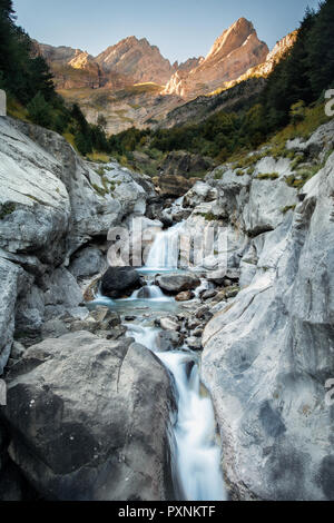 Cinca waterfall in the pineta valley Stock Photo