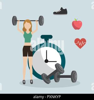 health fitness cartoon Stock Vector