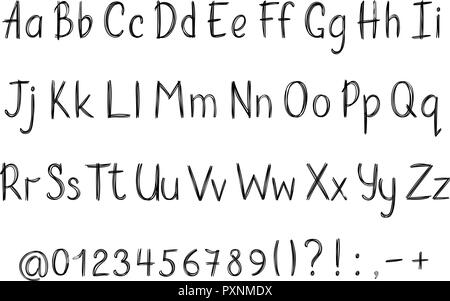 cute handwriting fonts alphabet