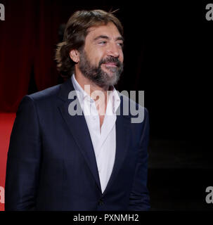 Portrait of spanish actor Javier Bardem Lumiere Film Festival, Lyon, France Stock Photo