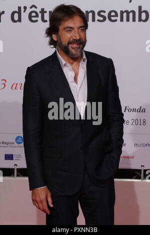 Spanish actor Javier Bardem at Lumiere Film Festival, Lyon, France Stock Photo