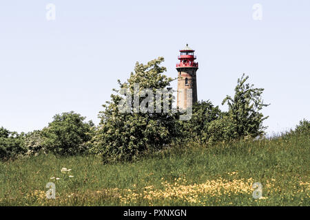 Deutschland, Mecklenburg-Vorpommern, Insel Ruegen, Kap Arkona, Leuchtturm, Peilturm Stock Photo