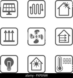 Intelligent house line icons set. Smart House Stock Vector